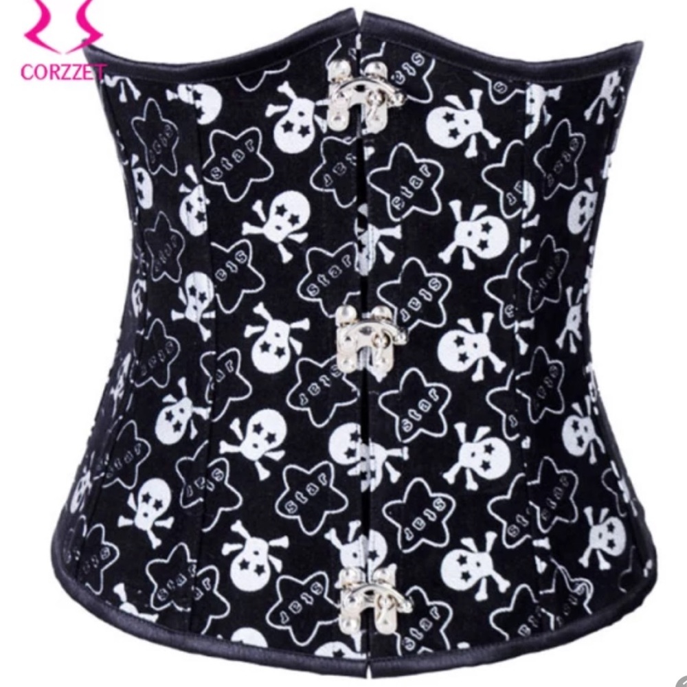Corzzet‎ Skull & Crossbones corset EUC